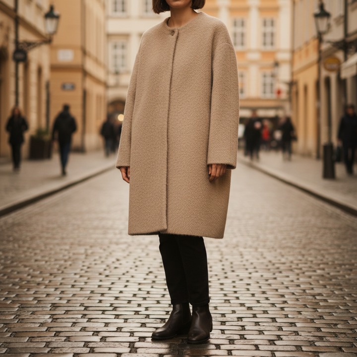 Cardigan lungo da donna in maglia