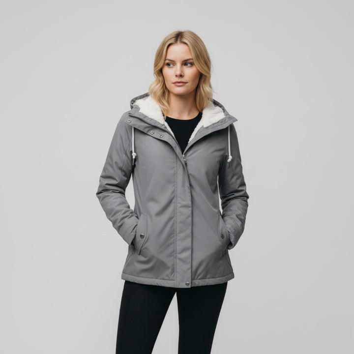 Giacca invernale foderata con cappuccio