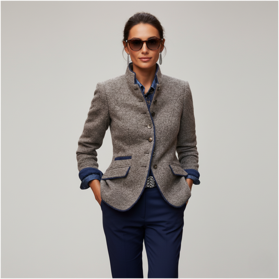 Giacca donna con collo alla coreana