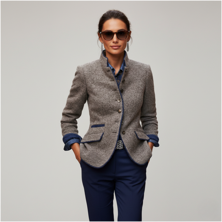 Giacca donna con collo alla coreana