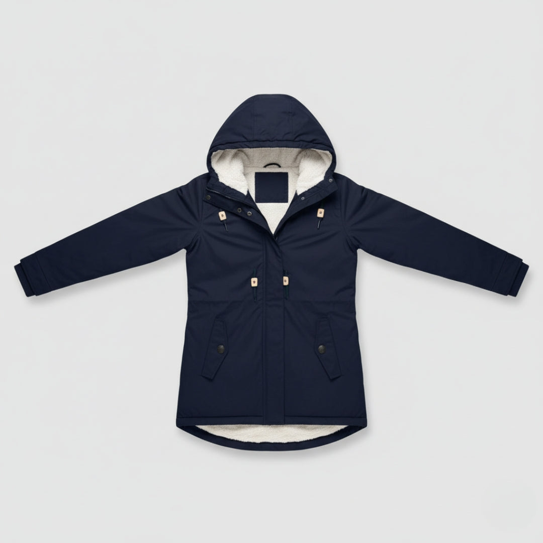 Giacca invernale foderata con cappuccio