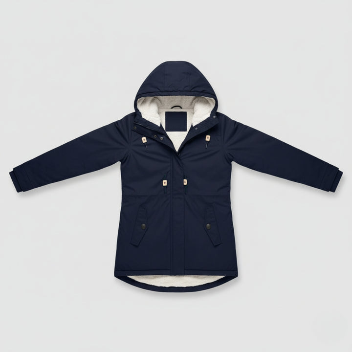 Giacca invernale foderata con cappuccio