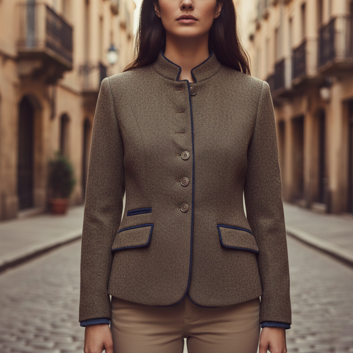 Giacca donna con collo alla coreana