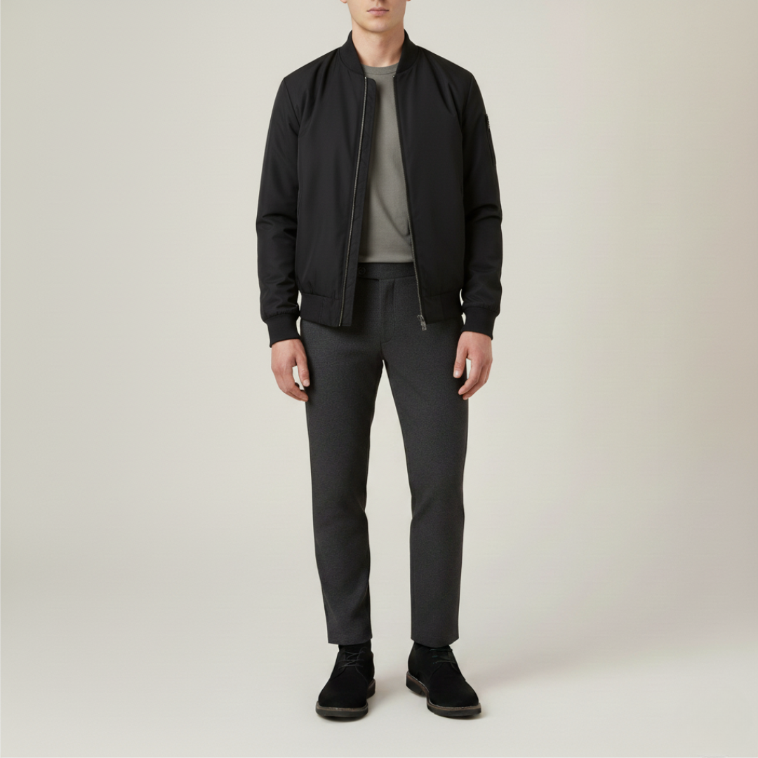 Giacca da uomo bomber con zip