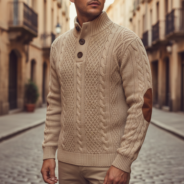 Blazer in maglia da uomo casual monopetto