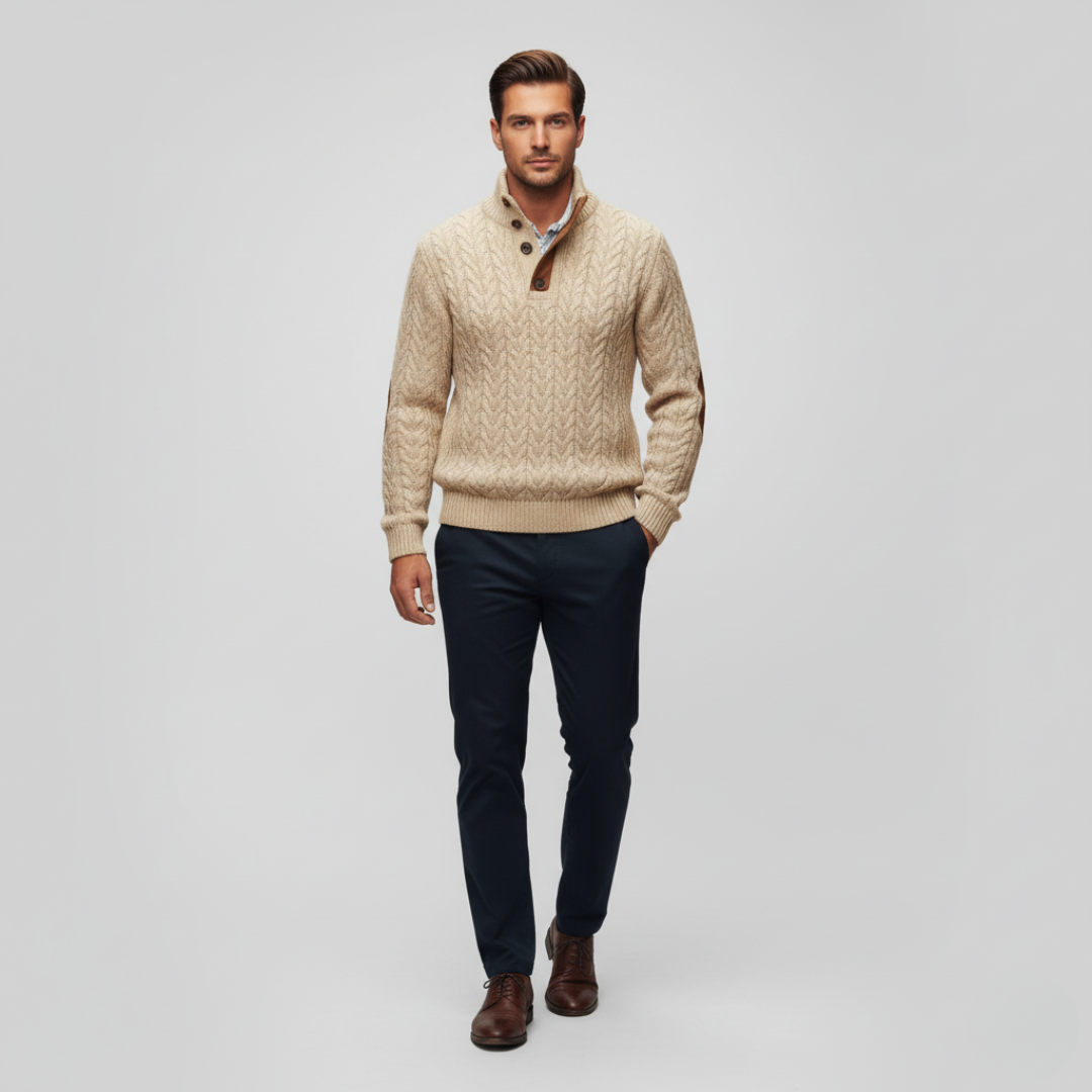 Blazer in maglia da uomo casual monopetto