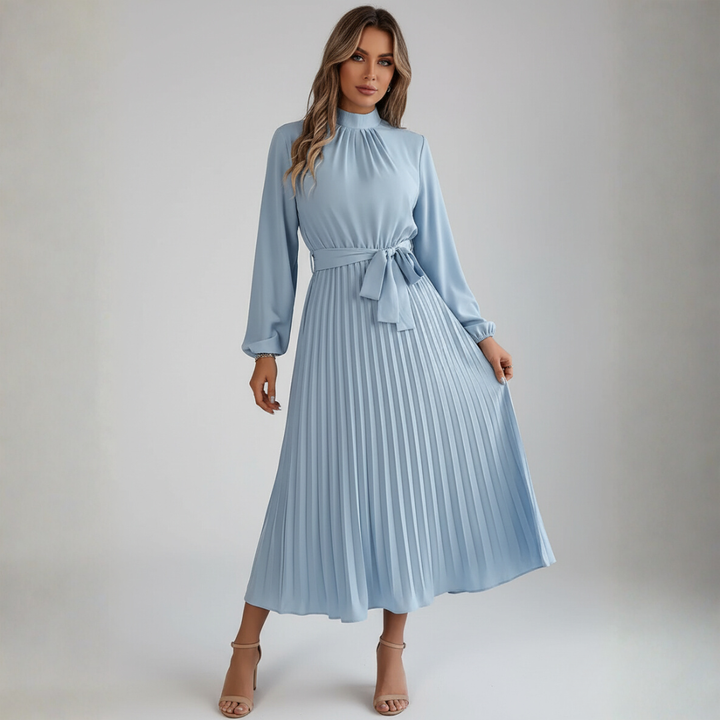 Abito lungo donna a pieghe