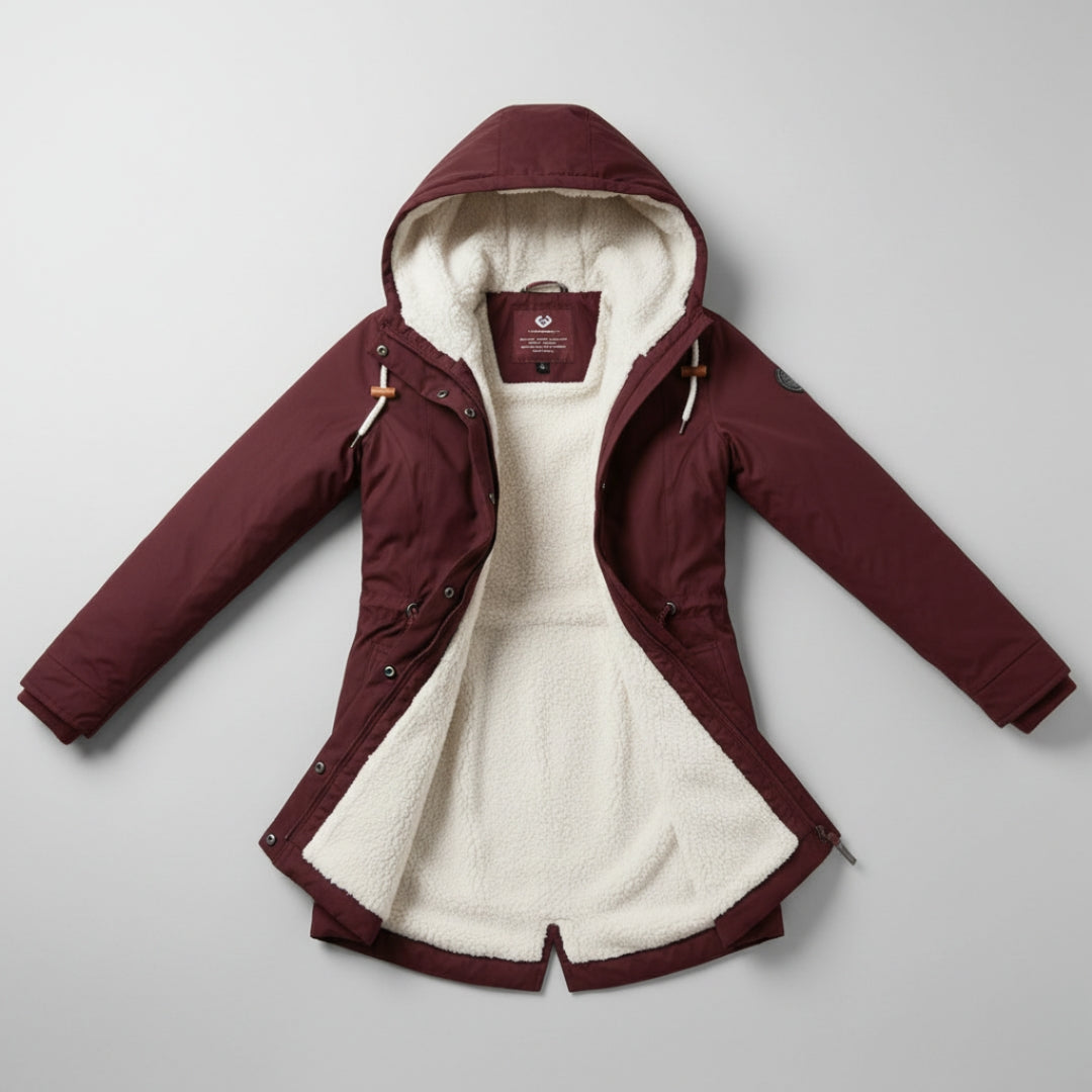 Giacca invernale foderata con cappuccio