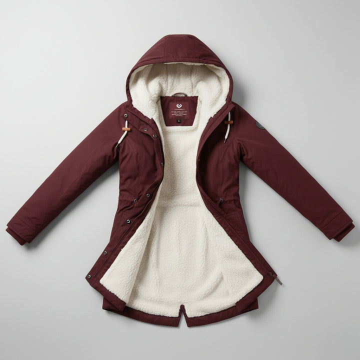 Giacca invernale foderata con cappuccio