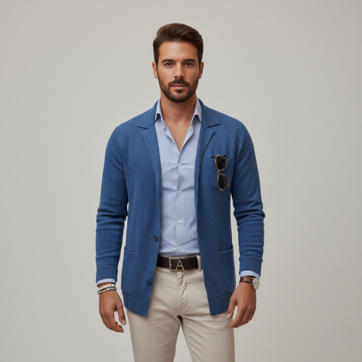 Blazer in maglia da uomo a due bottoni
