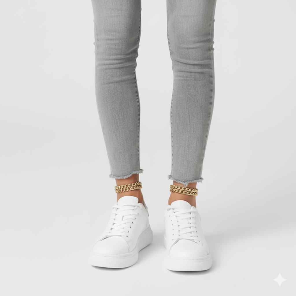 Scarpe da donna con lacci bianchi