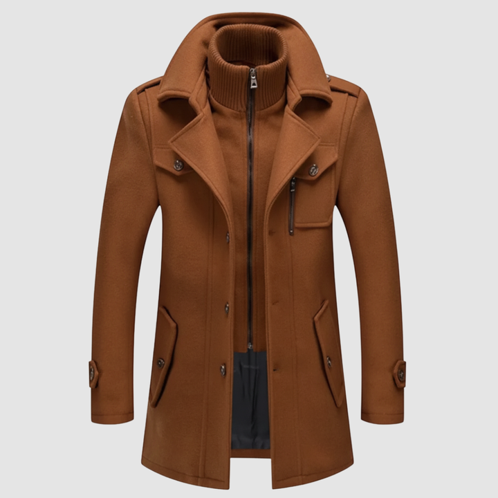 Cappotto Uomo Invernale Lana con Bavaglino