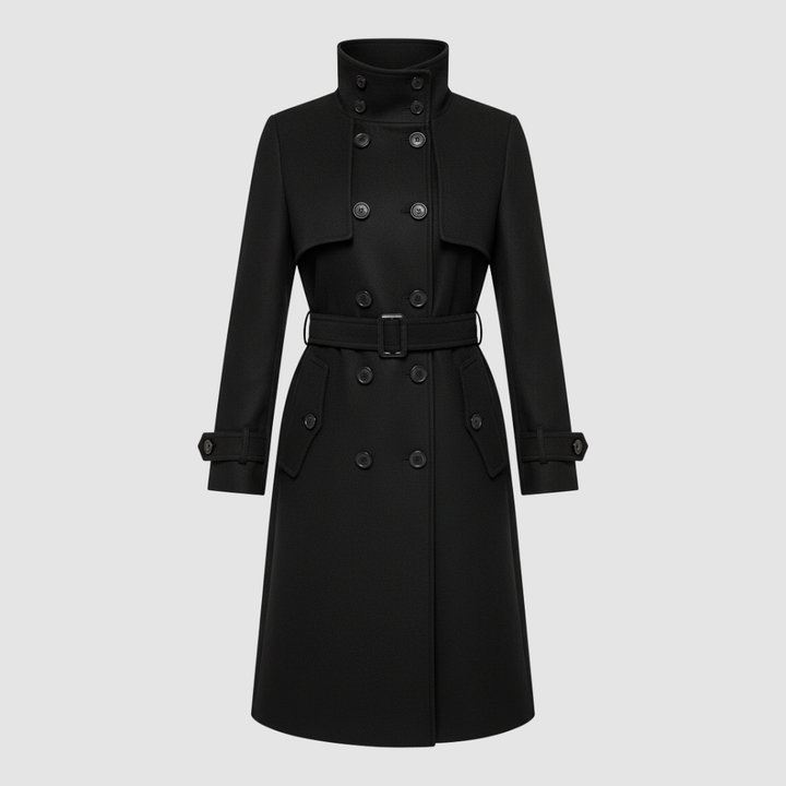 Cappotto da donna in lana stile trench