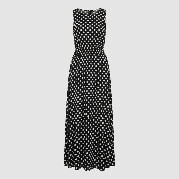 Vestito da donna lungo a pois