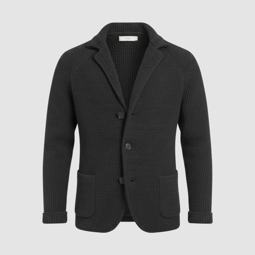 Blazer da uomo in maglia a nido d'ape