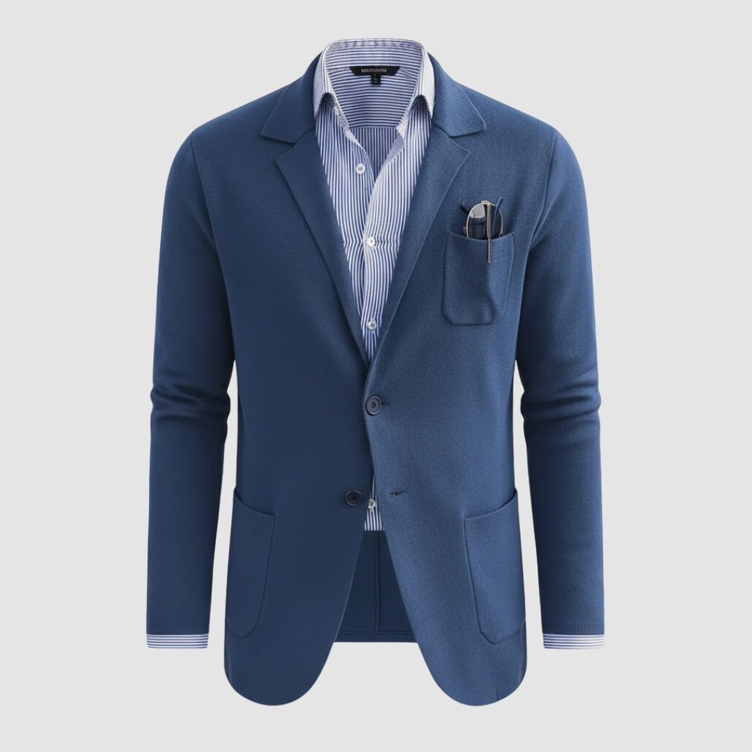 Blazer in maglia da uomo a due bottoni