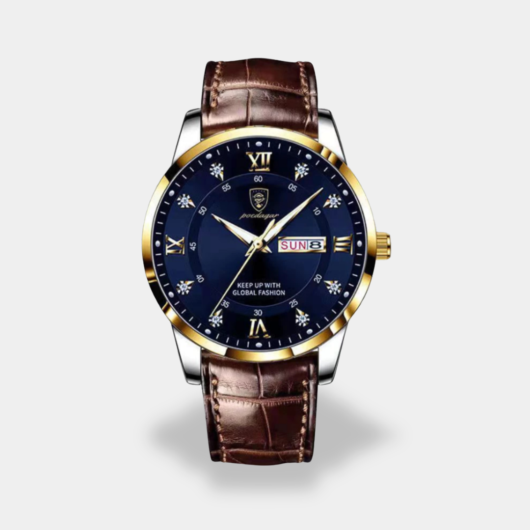 Orologio da Uomo Cronografo con Cinturino in Pelle