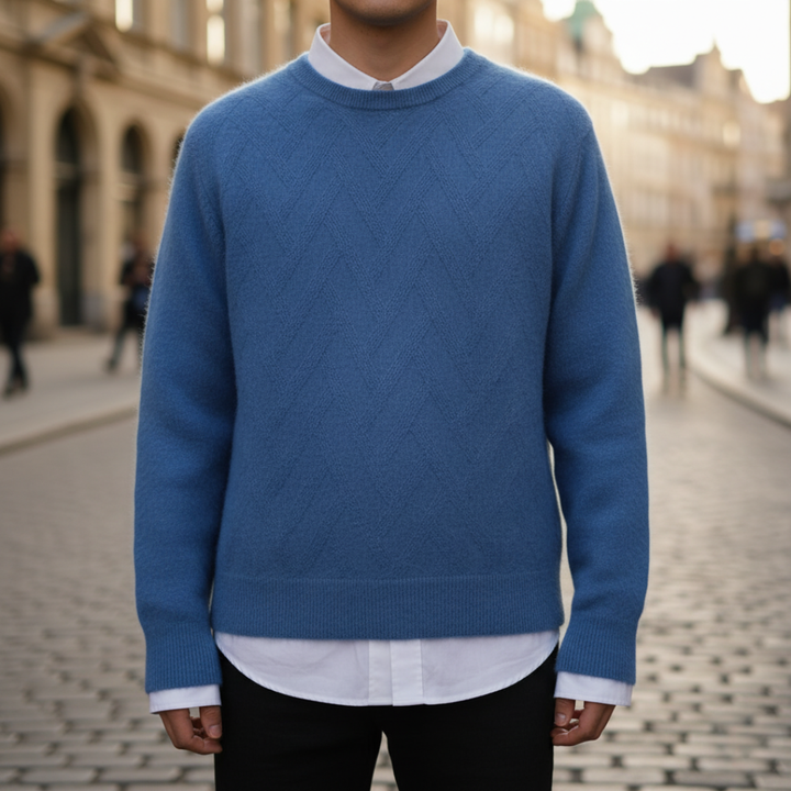 Maglione da uomo con motivo a rombi