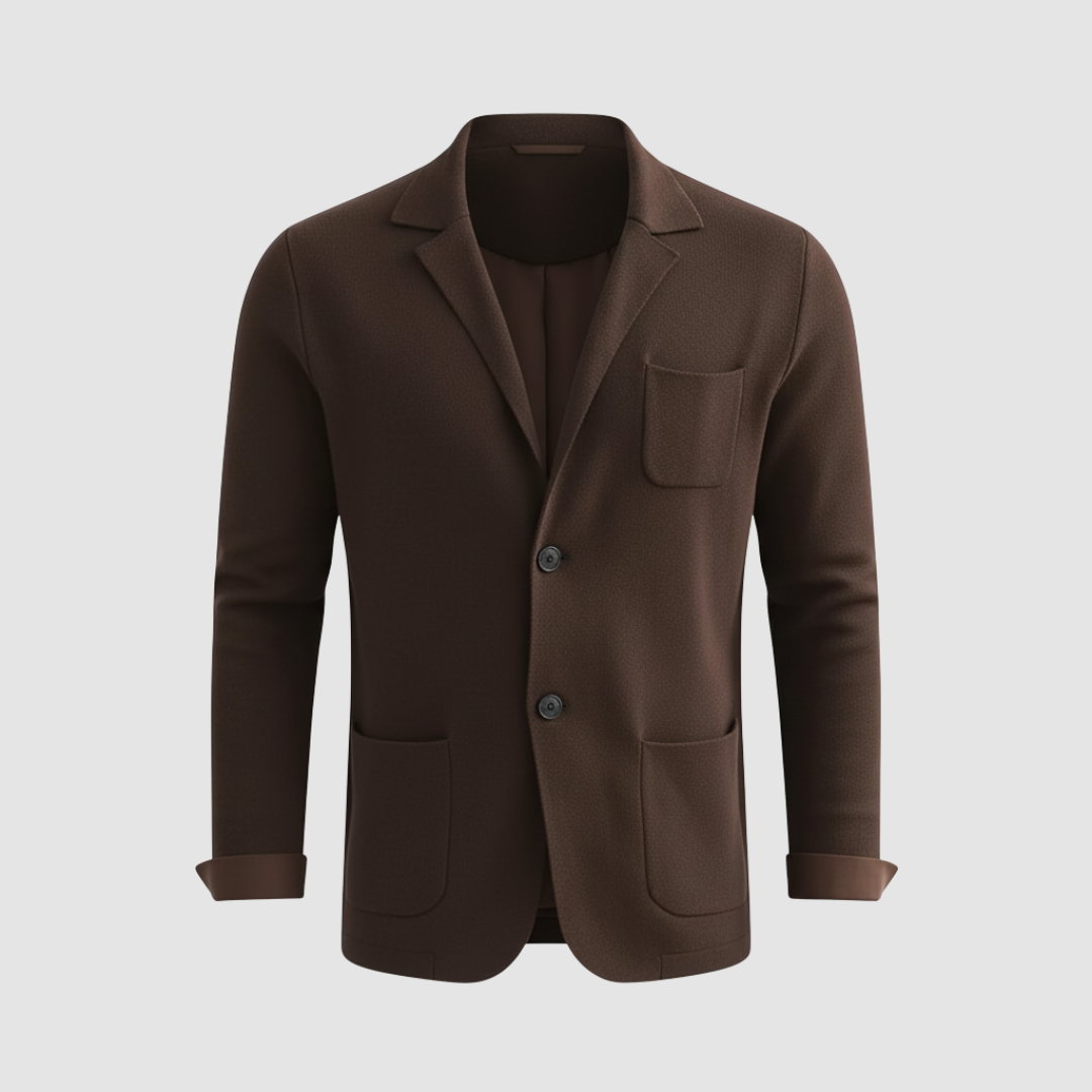 Blazer in maglia da uomo a due bottoni