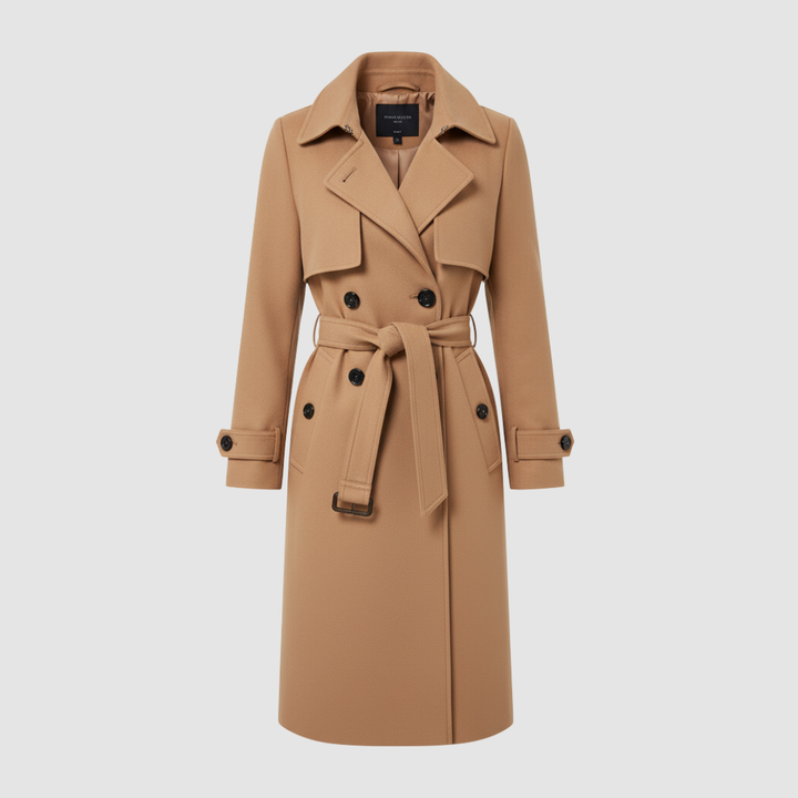 Cappotto da donna in lana stile trench