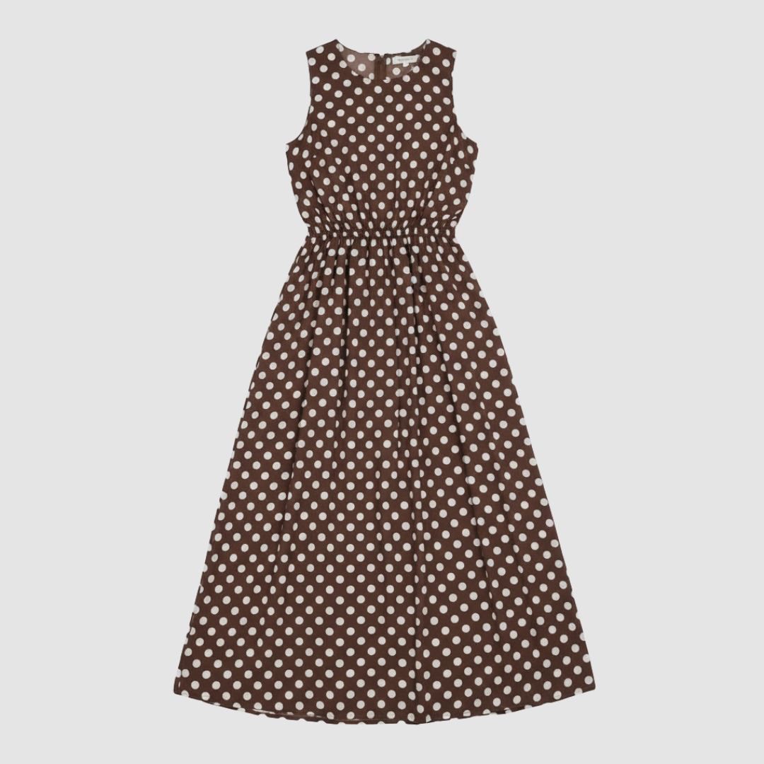 Vestito da donna lungo a pois