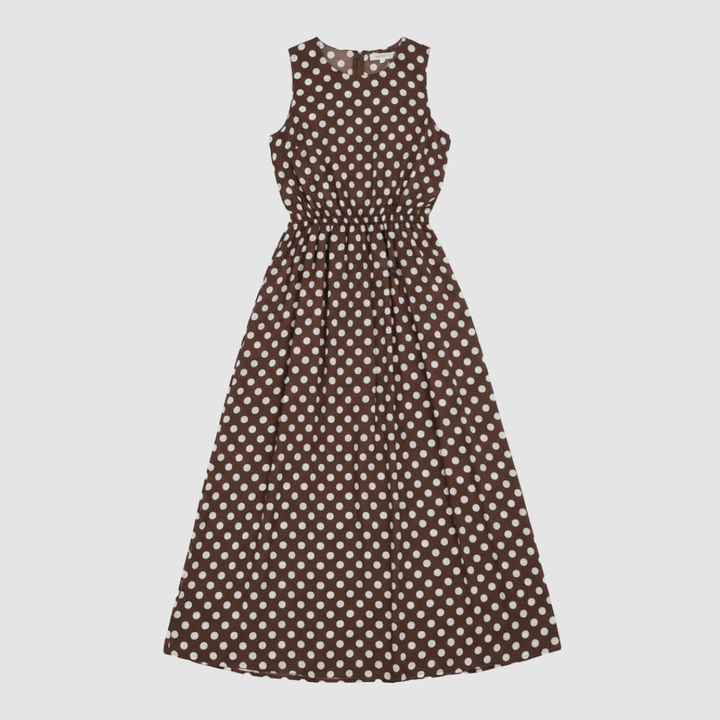 Vestito da donna lungo a pois