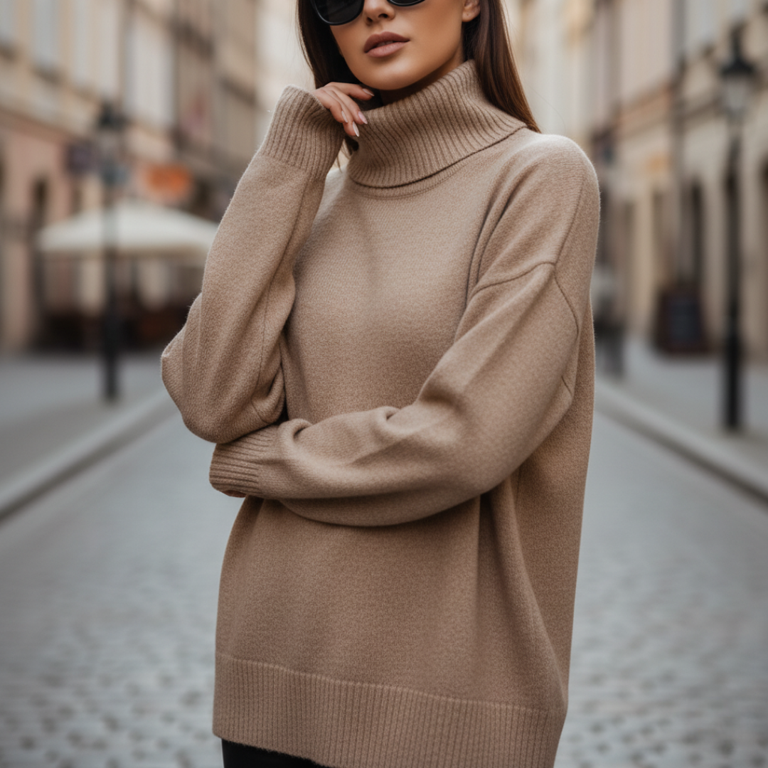 Maglione con collo alto per donna