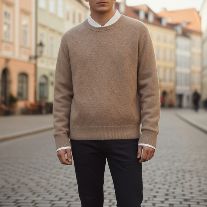 Maglione da uomo con motivo a rombi