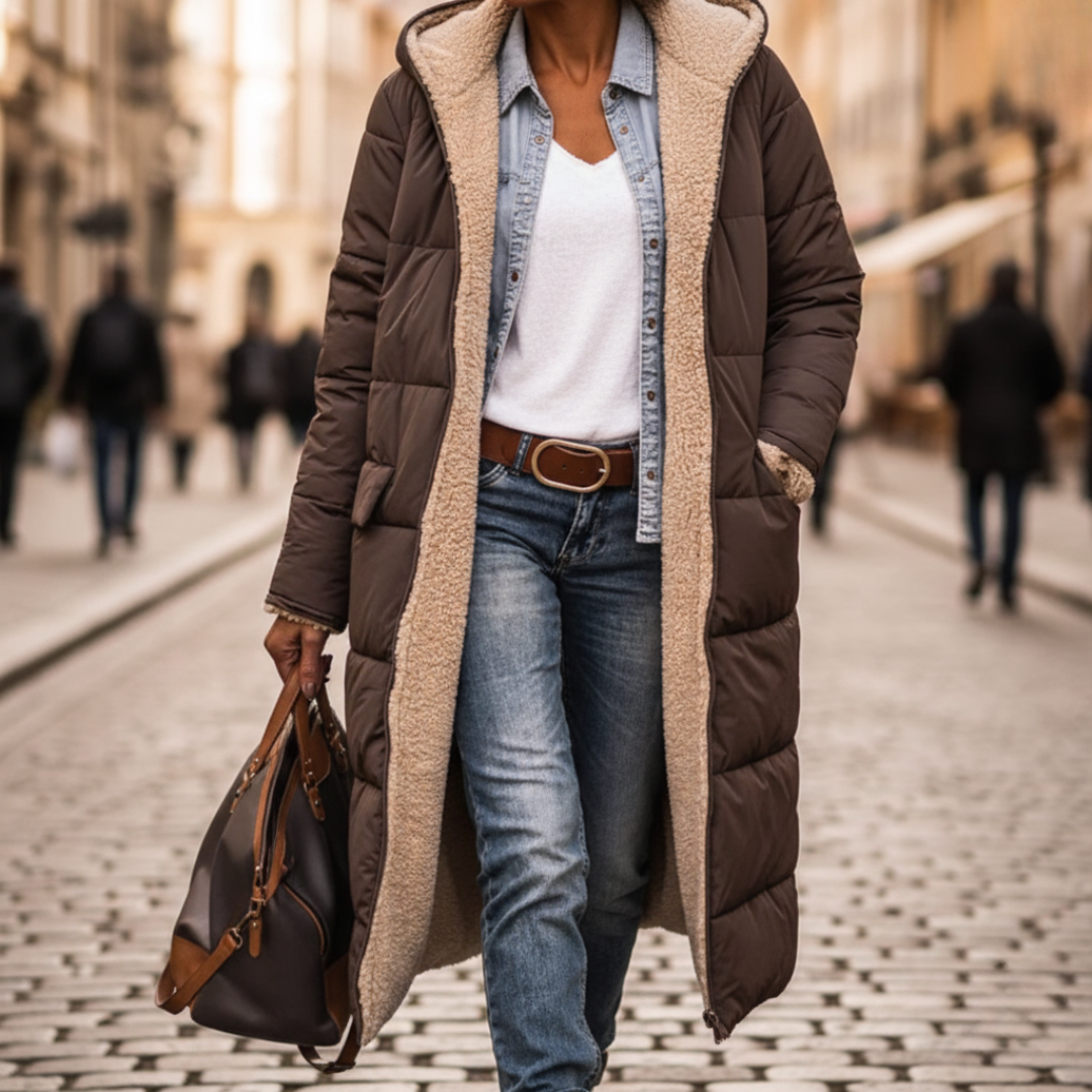 Giacca imbottita donna con cappuccio
