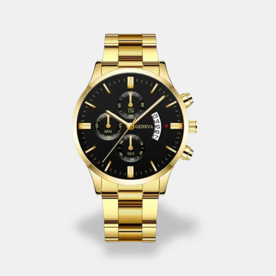 Orologio da uomo cronografo nero acciaio inox