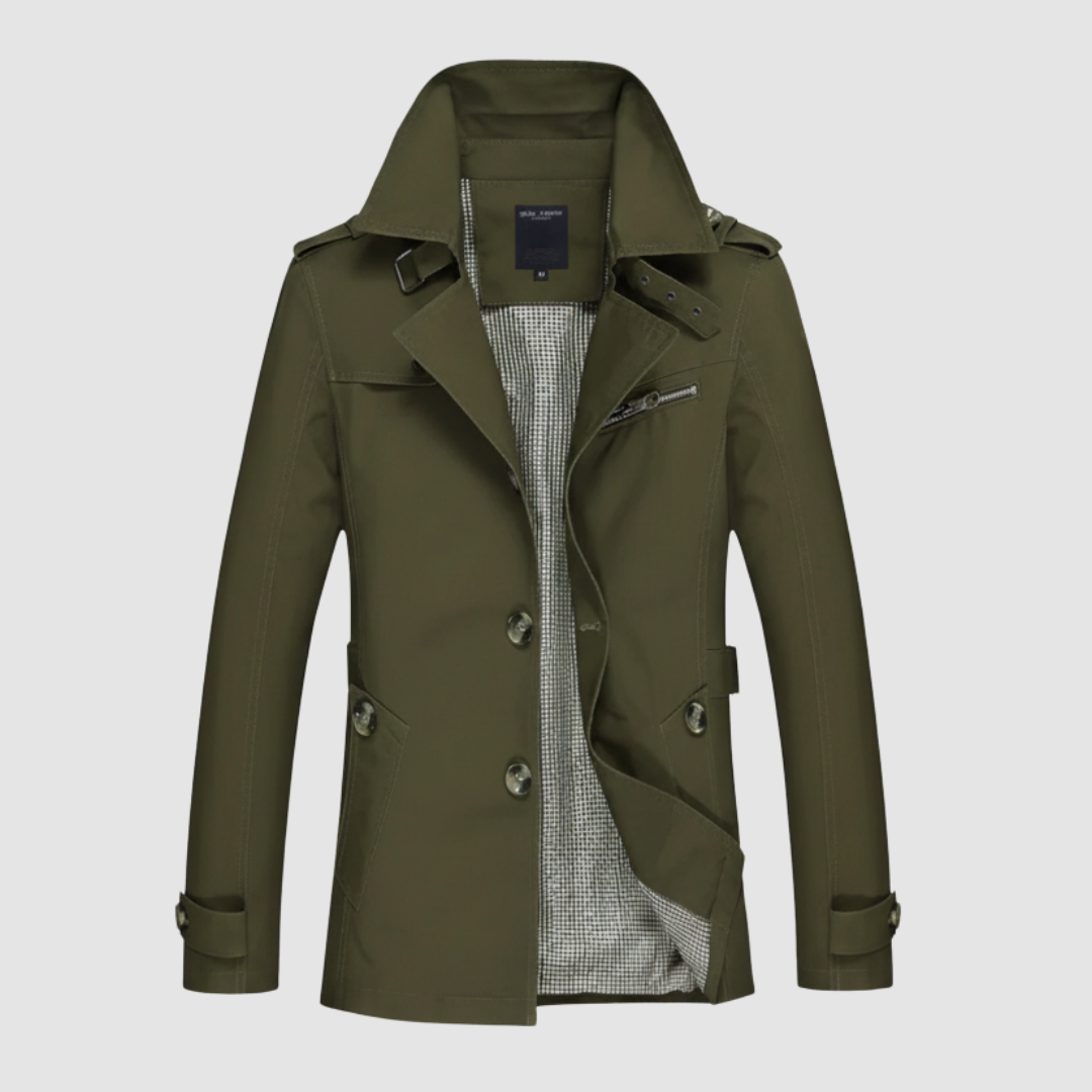 Trench Cappotto Uomo Casual Medio Lungo