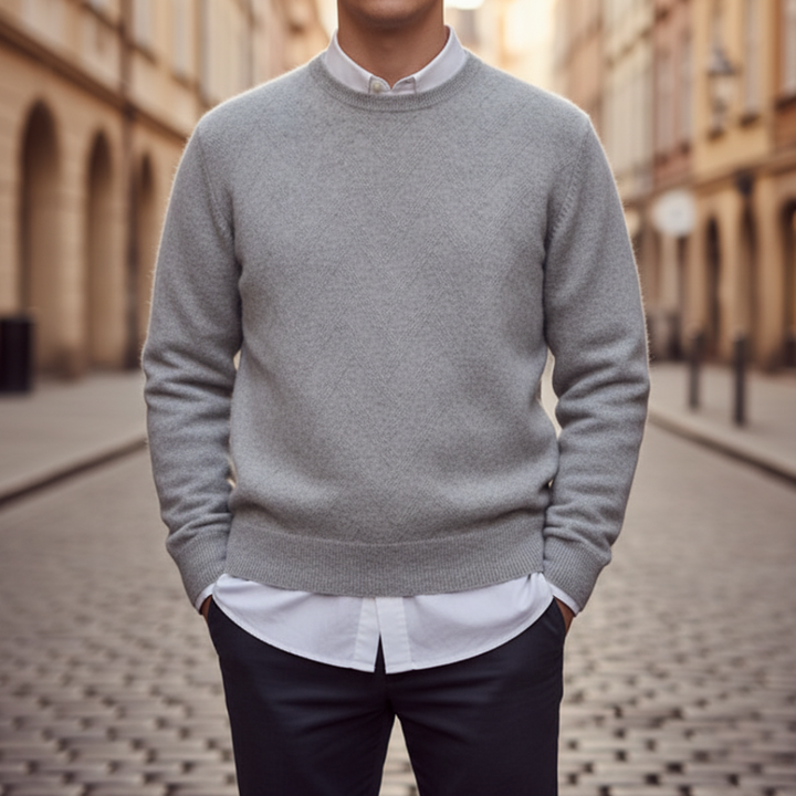 Maglione da uomo con motivo a rombi