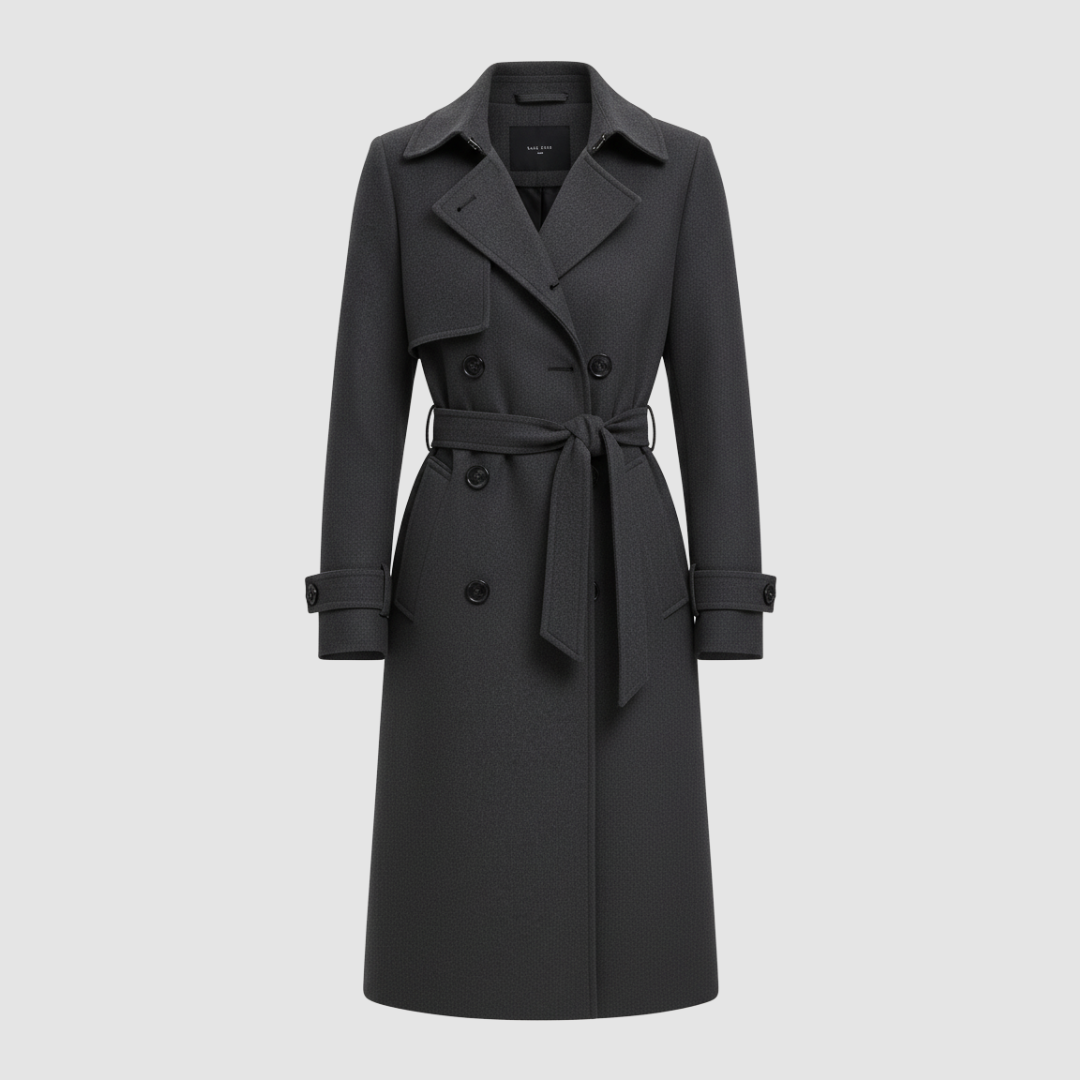Cappotto da donna in lana stile trench