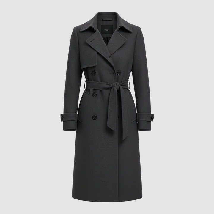 Cappotto da donna in lana stile trench