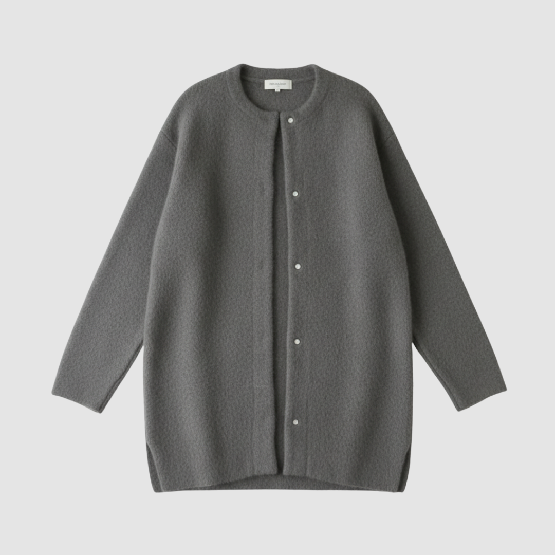 Cardigan lungo da donna in maglia