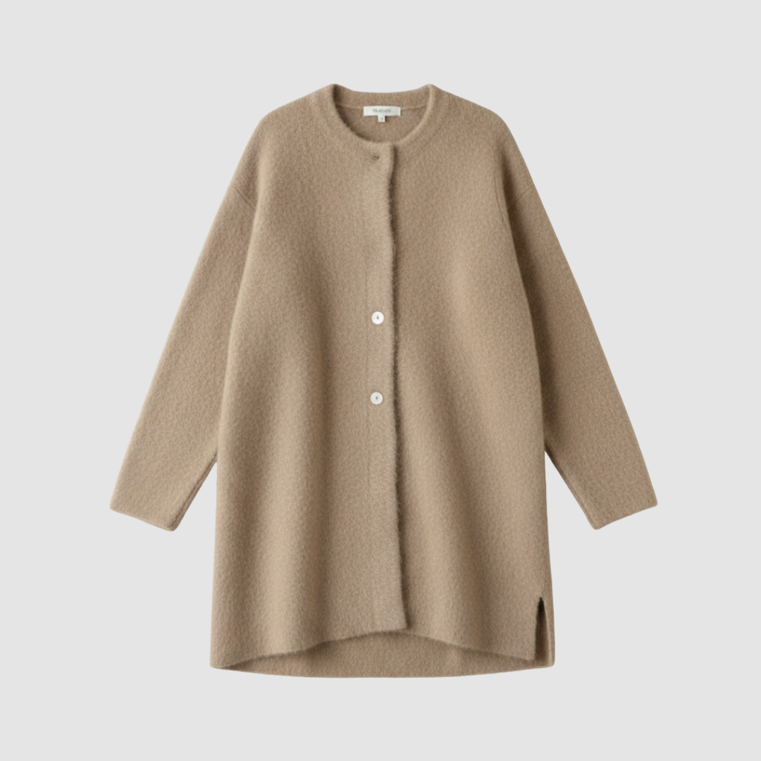 Cardigan lungo da donna in maglia