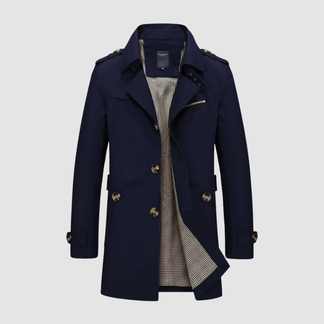 Trench Cappotto Uomo Casual Medio Lungo