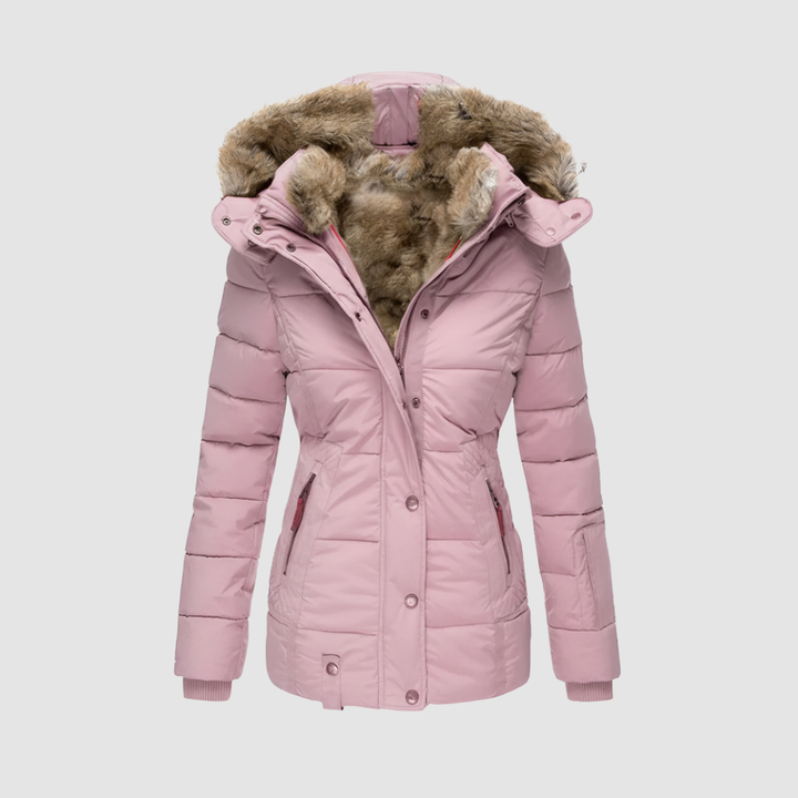 Giacca da donna con cappuccio imbottita