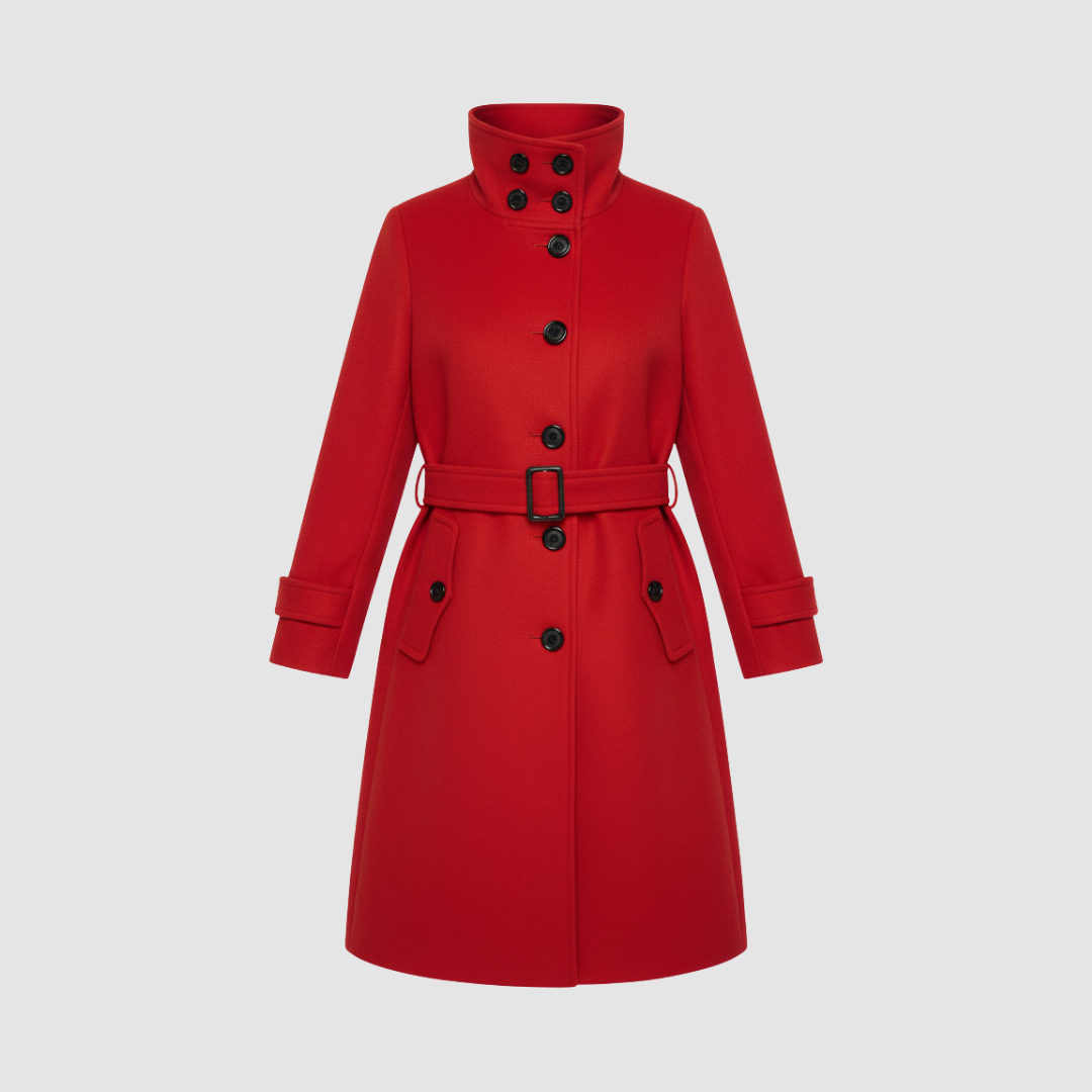 Cappotto da donna in lana stile trench