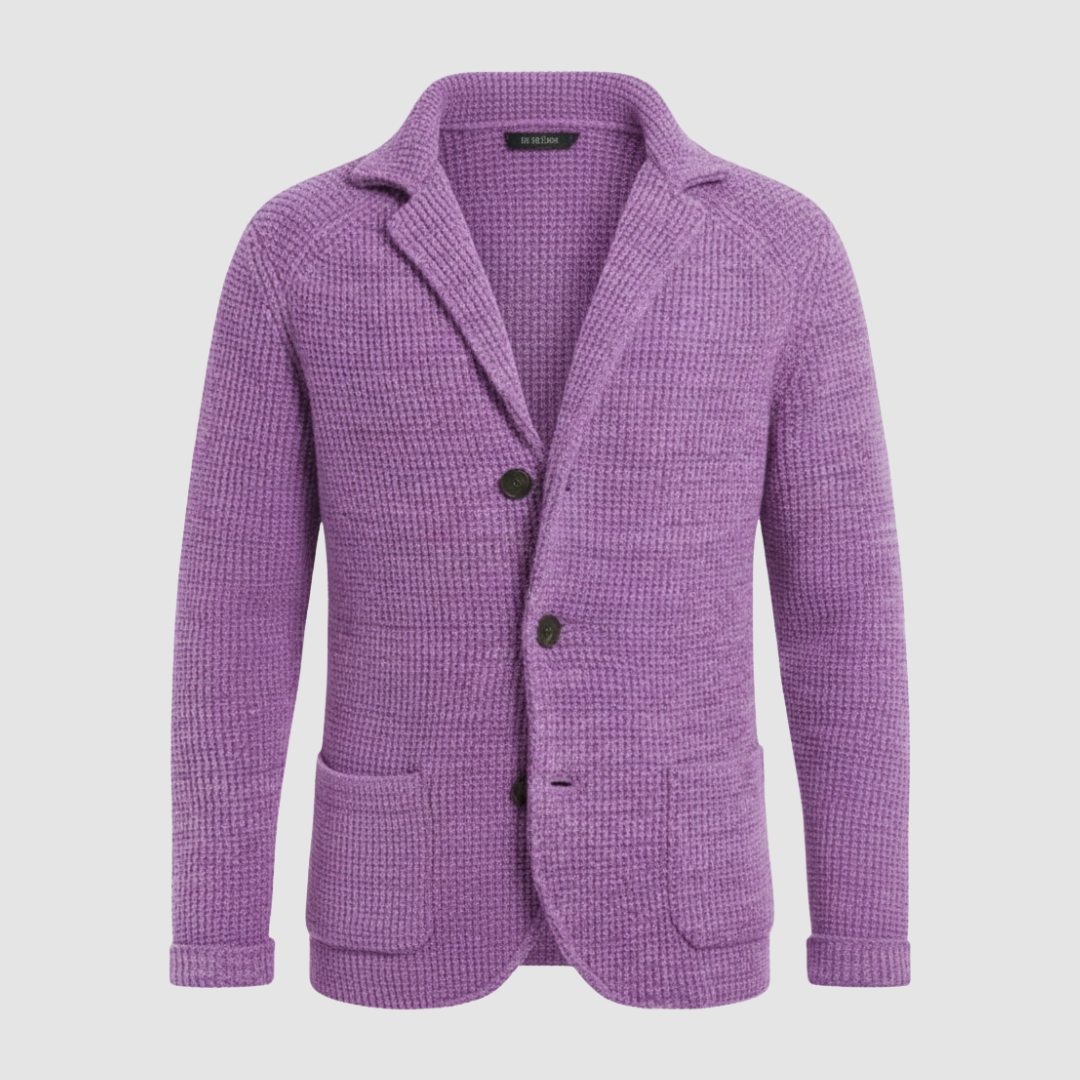 Blazer da uomo in maglia a nido d'ape