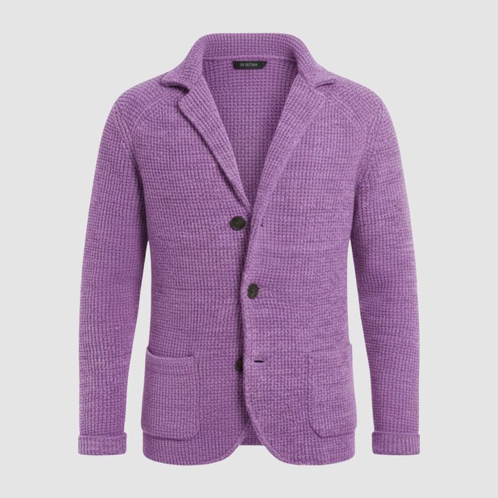 Blazer da uomo in maglia a nido d'ape