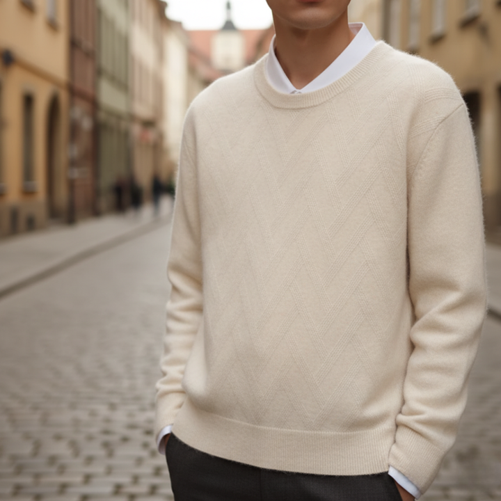 Maglione da uomo con motivo a rombi