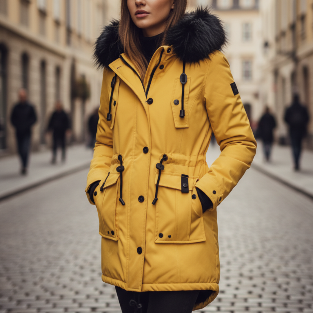 Parka con cappuccio per donna